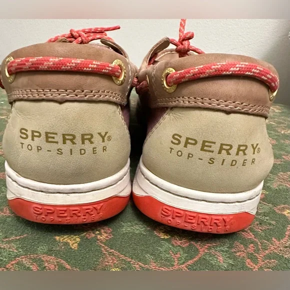Sperry Brown and Red/Orange Flats - Picture 4 of 7